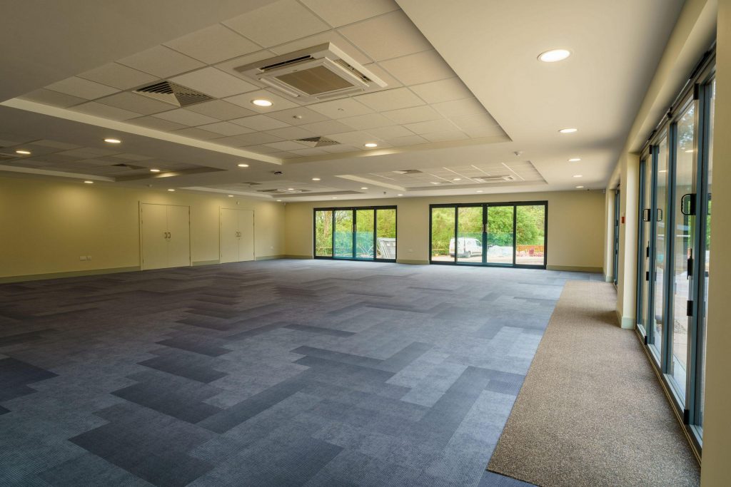 Open space inside the Ian Coley Shooting School building