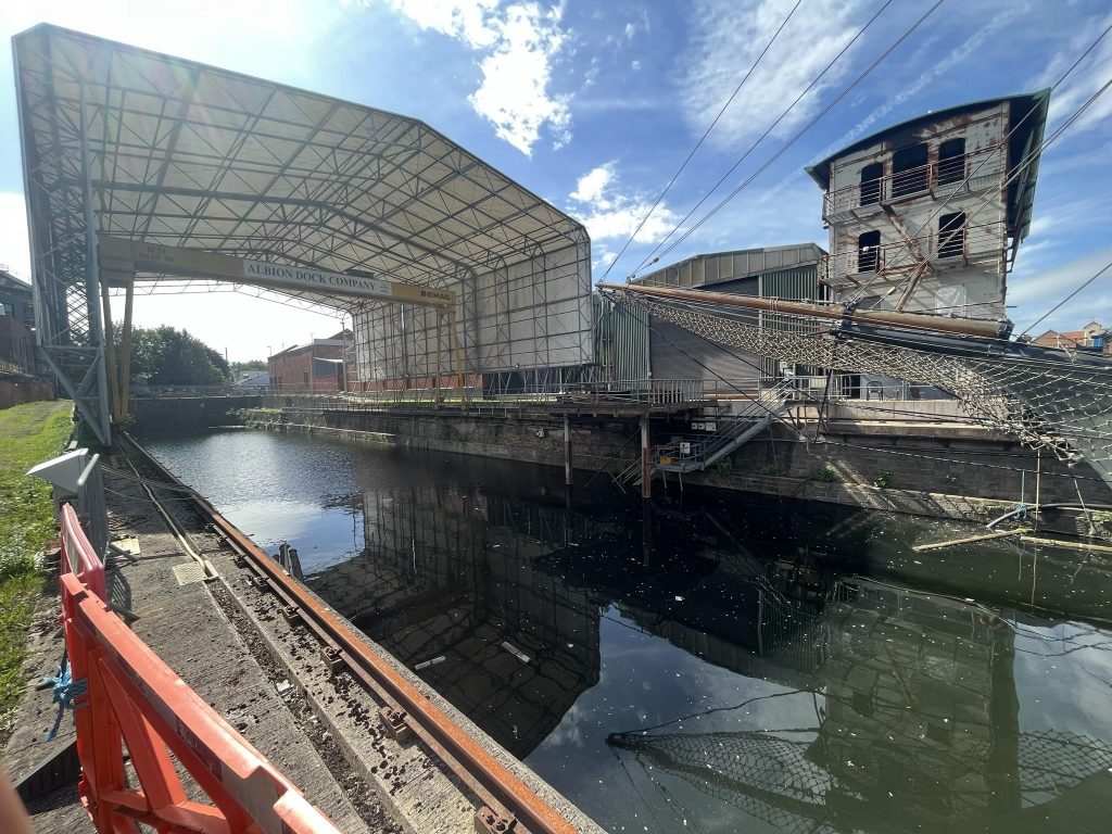 A wide shot of the Albion Dock project