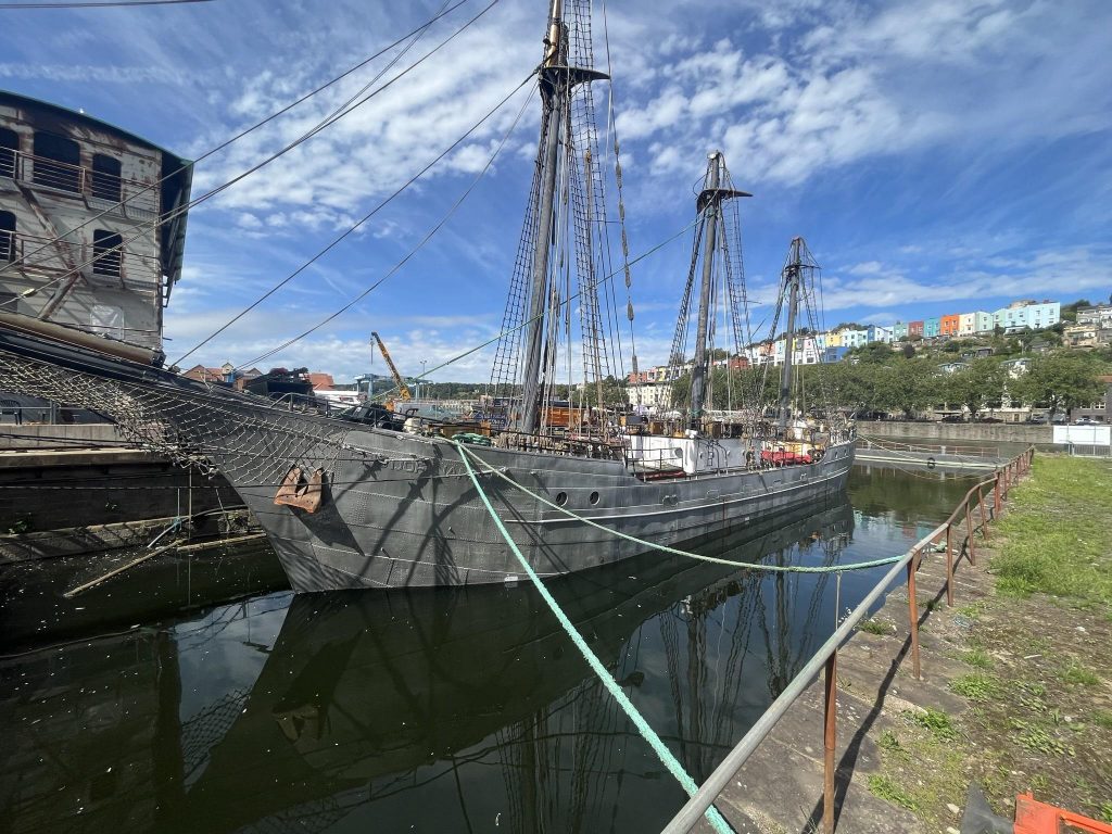 A wide shot of the Paddle Steamer Great Western (PSGW)