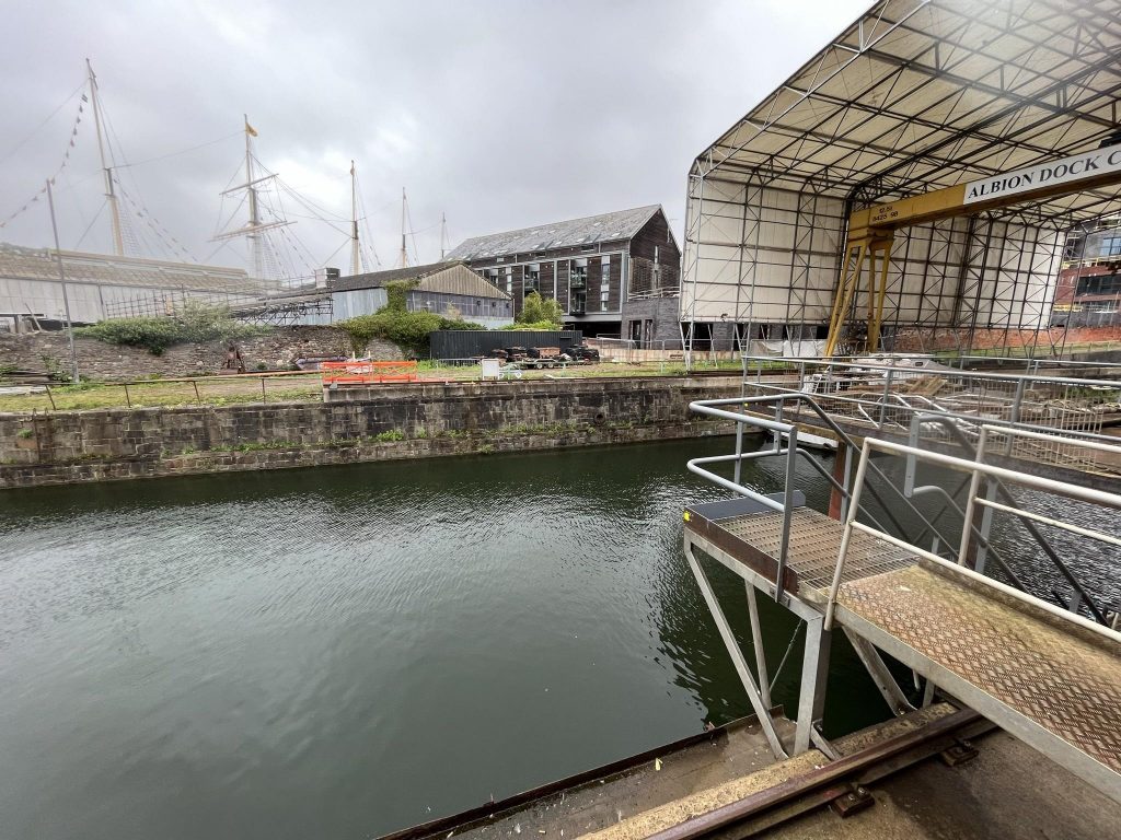 A wide shot of the Albion Dock project